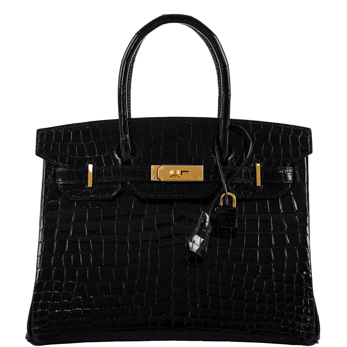 Hermes Birkin 30 Black Nilo Crocodile Gold Hardware Hermes