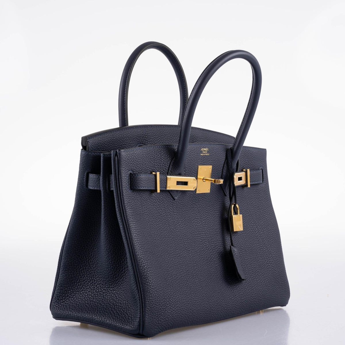 Hermes Birkin 30 Bleu (Blue) Nuit Togo with Gold Hardware Hermes