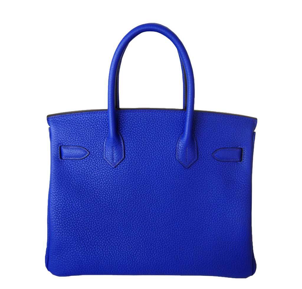 Hermès Birkin 30 Blue Electric Candy Bag GHW BagAg