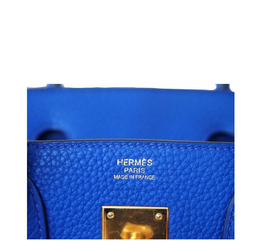 Hermès Birkin 30 Blue Electric Candy Bag GHW BagAg