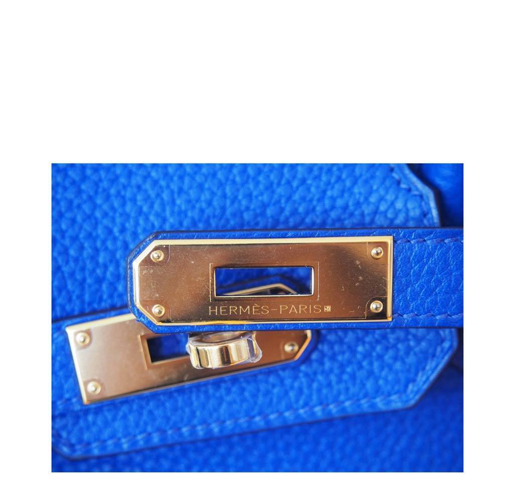 Hermès Birkin 30 Blue Electric Candy Bag GHW BagAg