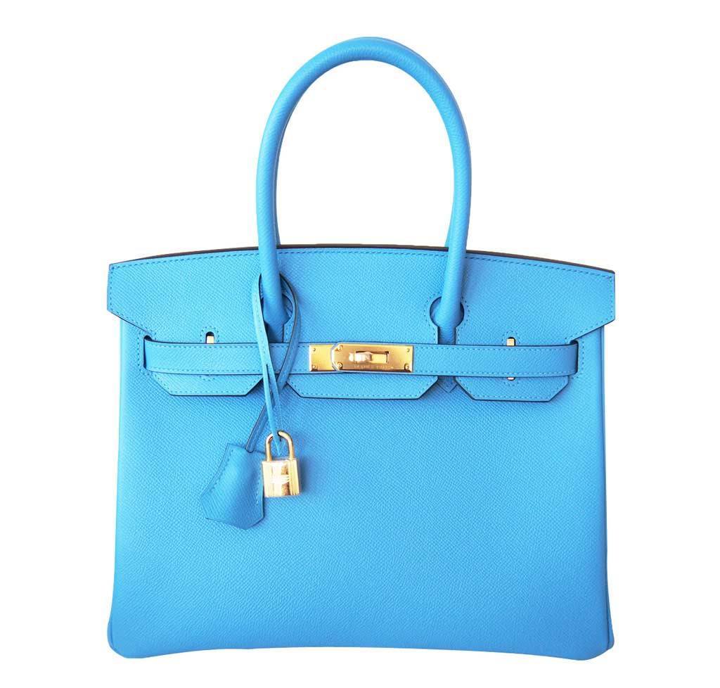Hermès Birkin 30 Blue Paradise Epsom Bag GHW BagAg