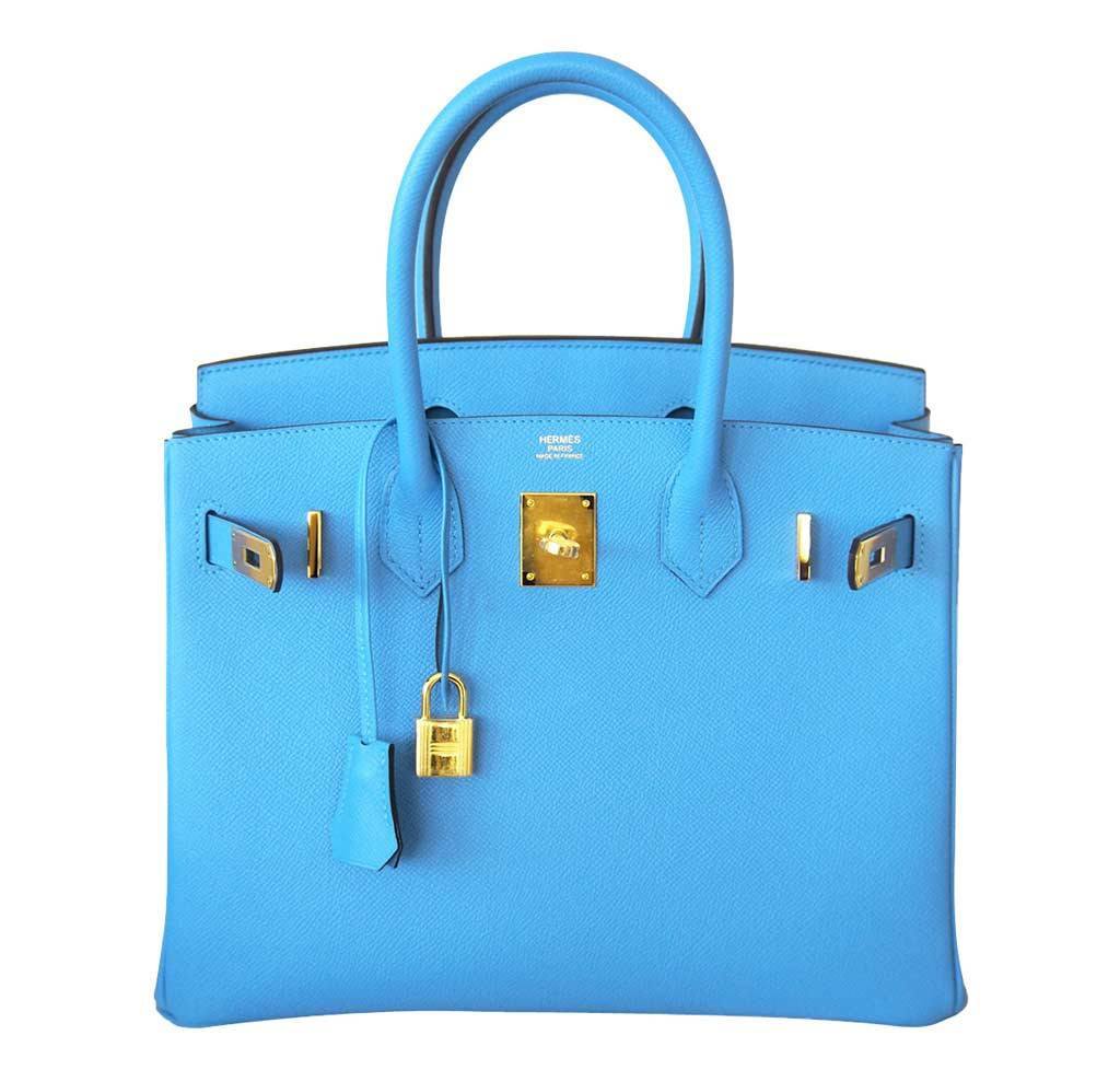 Hermès Birkin 30 Blue Paradise Epsom Bag GHW BagAg