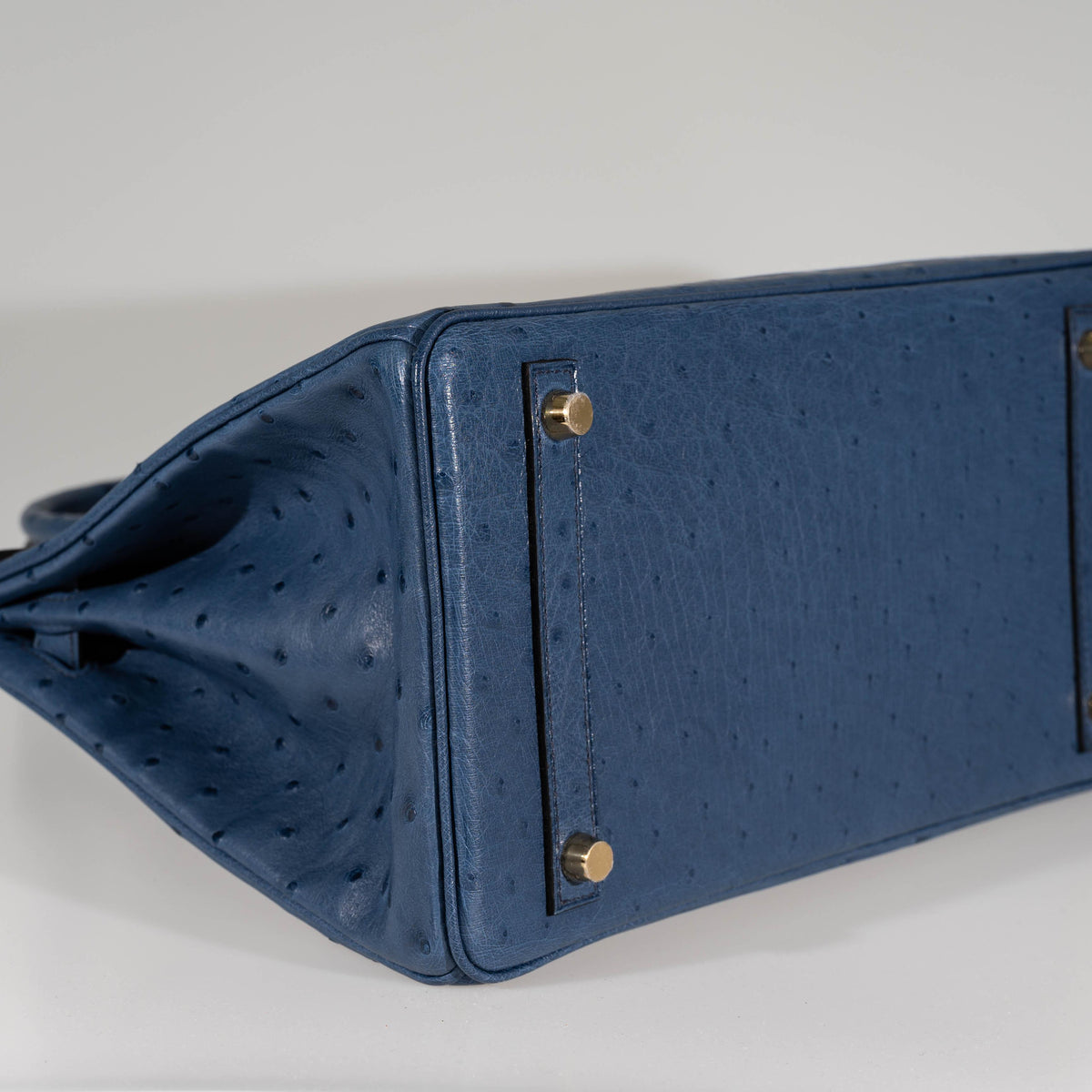 Hermes Birkin 30 Blue Roi Ostrich Gold Hardware Hermes