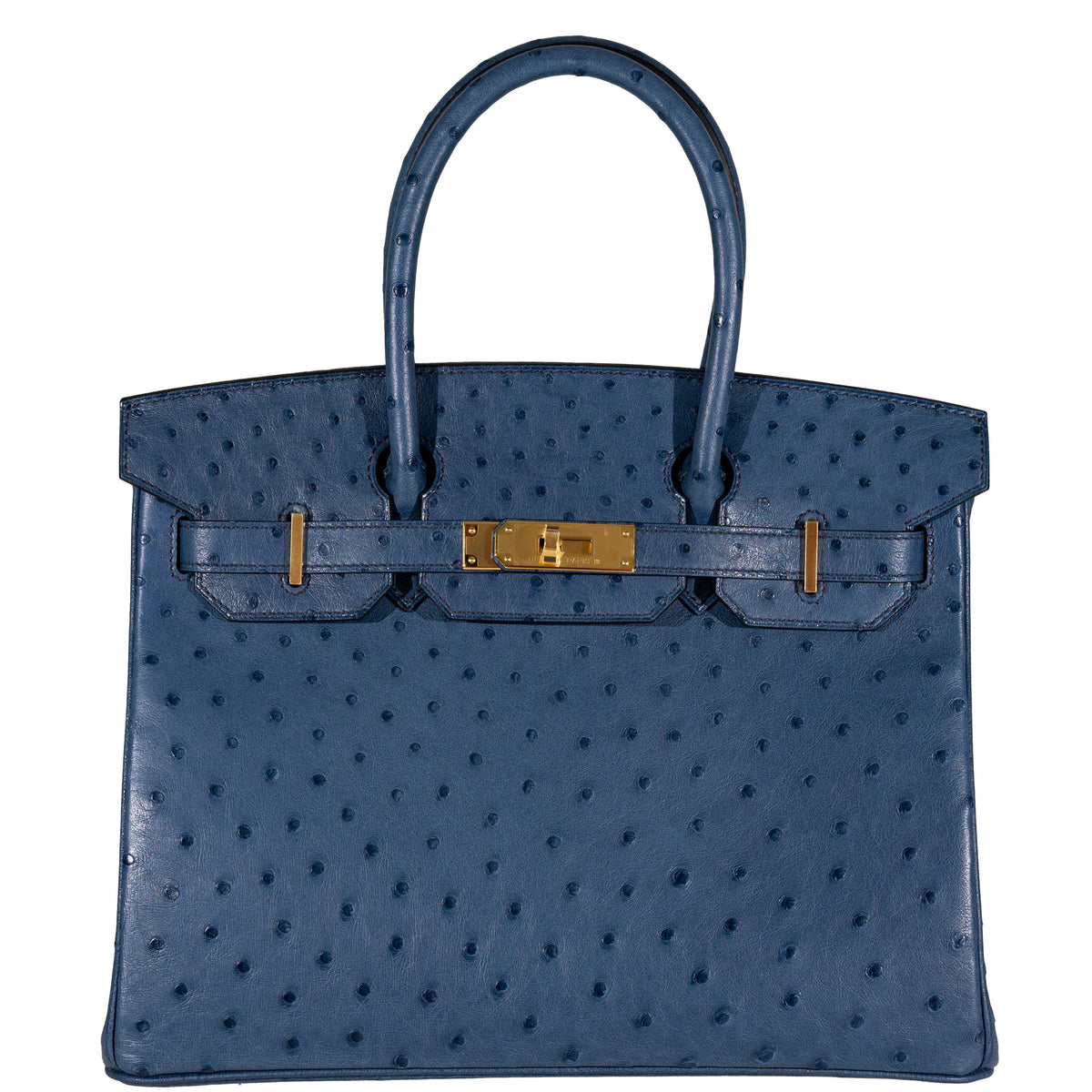Hermes Birkin 30 Blue Roi Ostrich Gold Hardware Hermes