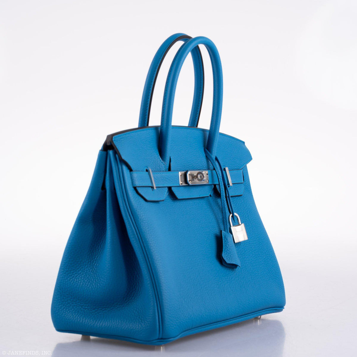 Hermes Birkin 30 Blue Zanzibar Togo with Palladium Hardware Hermes