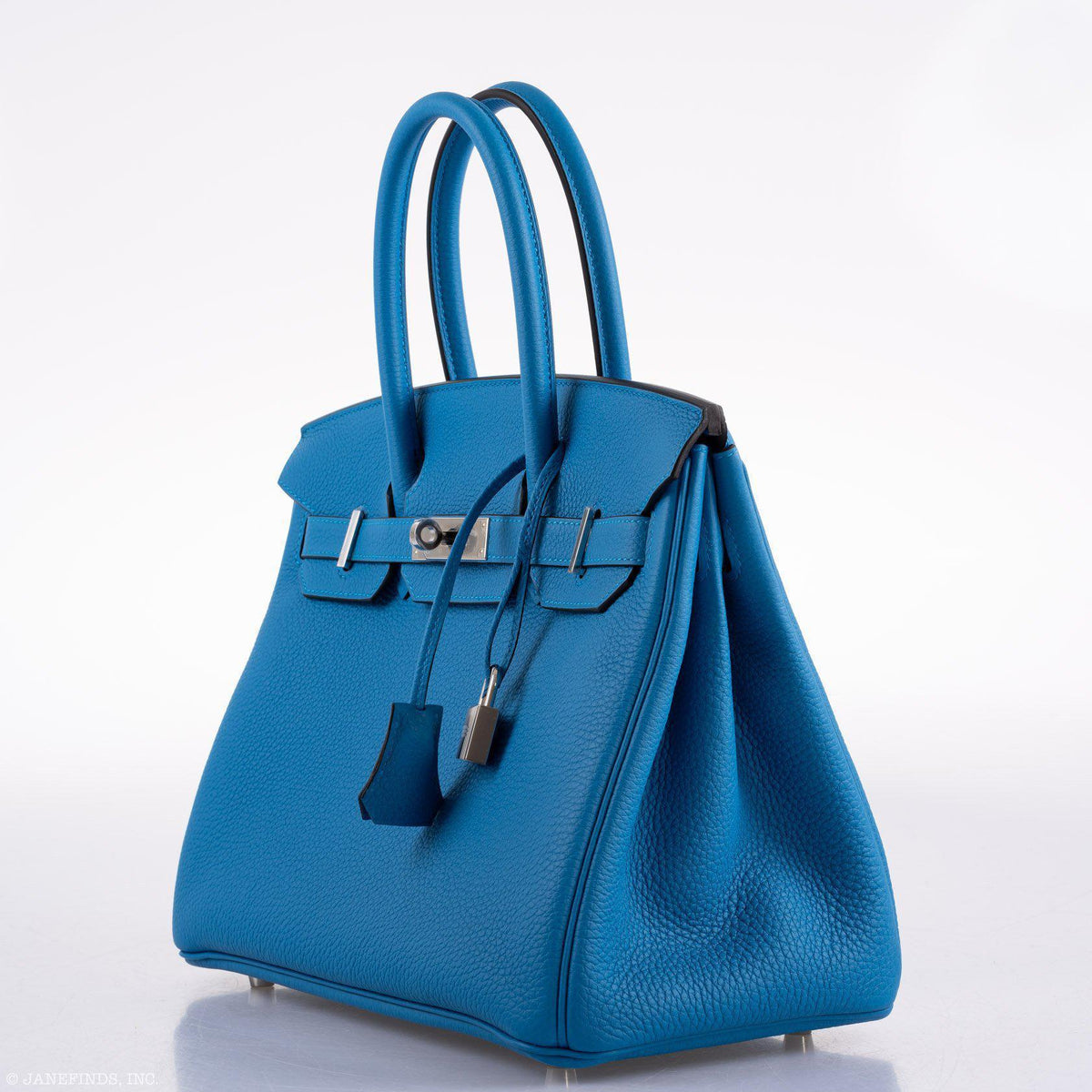 Hermes Birkin 30 Blue Zanzibar Togo with Palladium Hardware Hermes