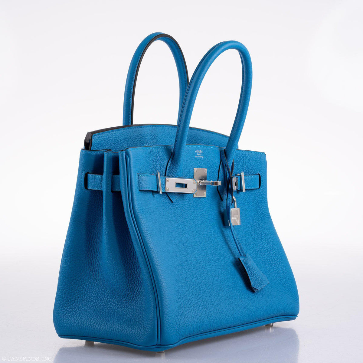 Hermes Birkin 30 Blue Zanzibar Togo with Palladium Hardware Hermes