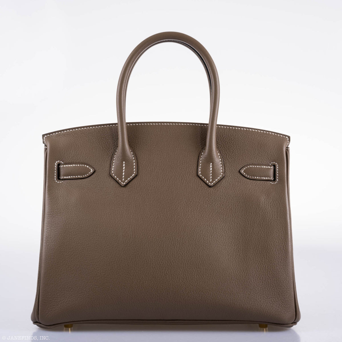 Hermes Birkin 30 Etoupe Navillo leather Gold Hardware Hermes