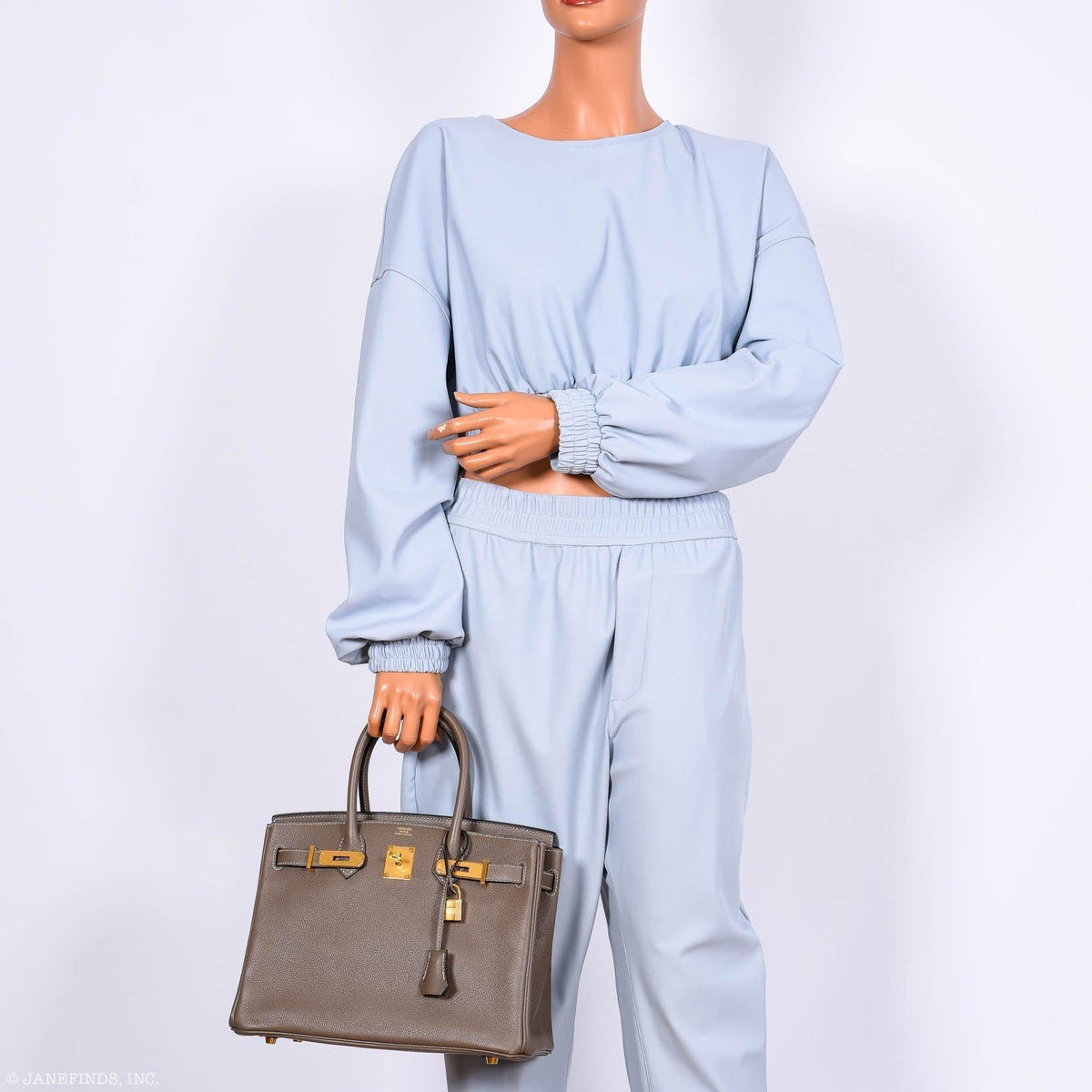 Hermes Birkin 30 Etoupe Navillo leather Gold Hardware Hermes