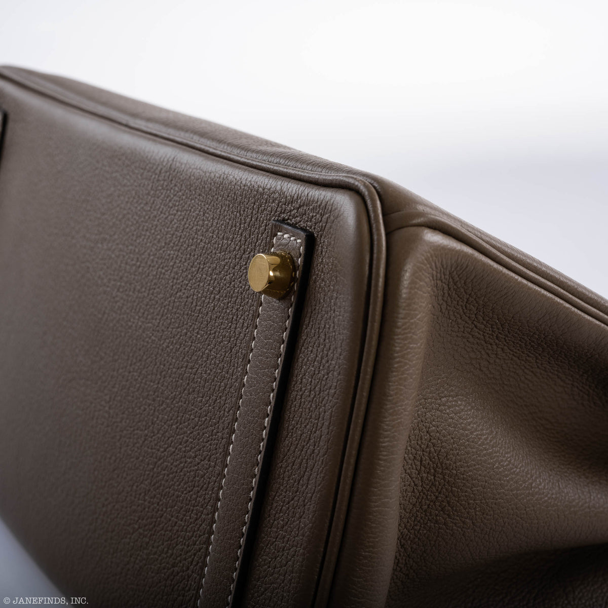 Hermes Birkin 30 Etoupe Navillo leather Gold Hardware Hermes