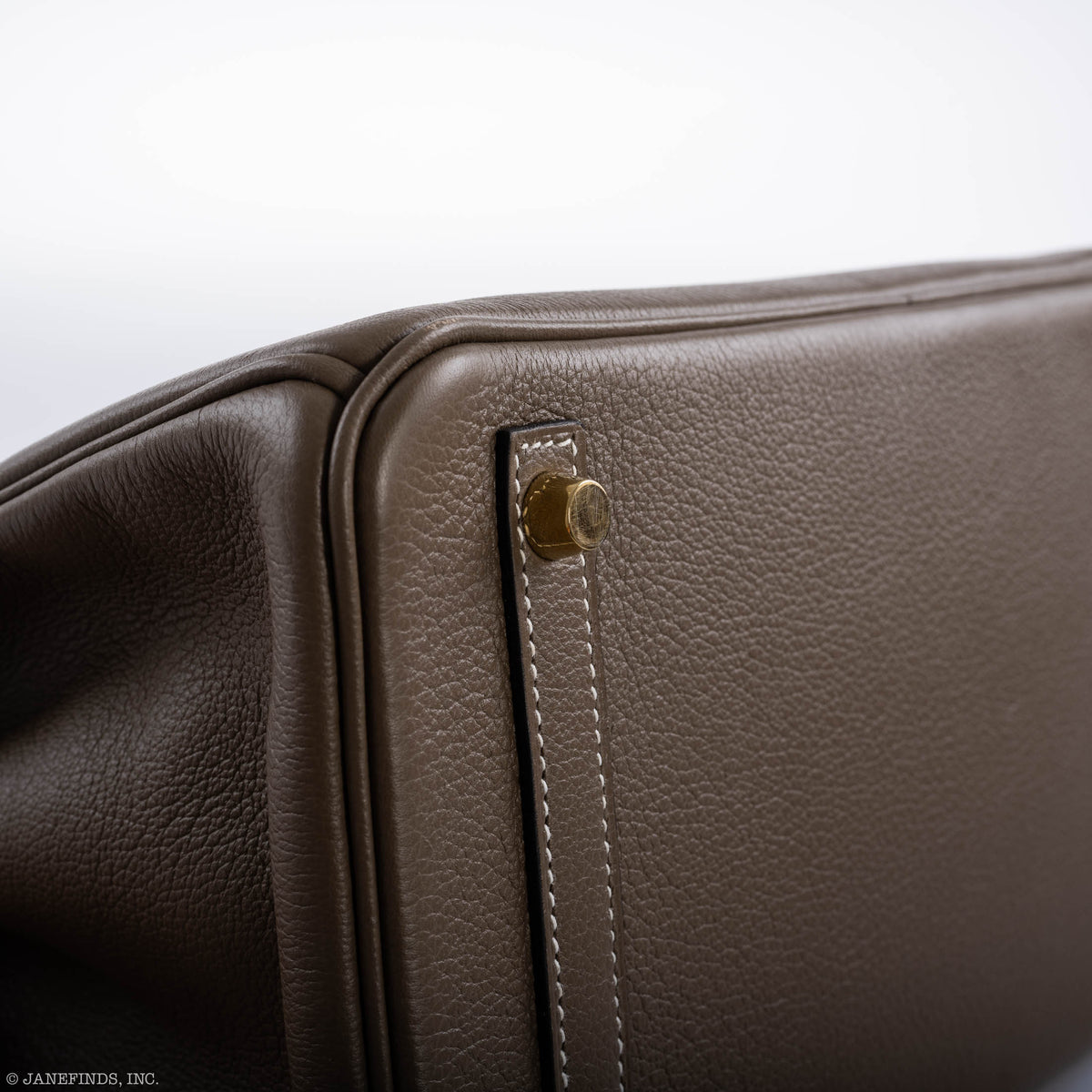 Hermes Birkin 30 Etoupe Navillo leather Gold Hardware Hermes
