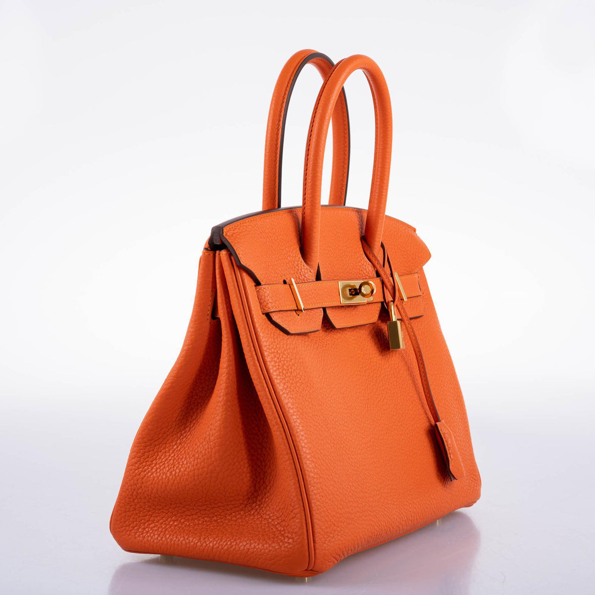 Hermes Birkin 30 Feu Togo Gold Hardware Hermes