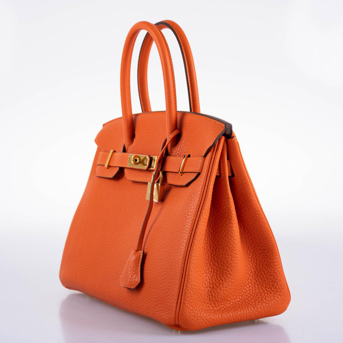 Hermes Birkin 30 Feu Togo Gold Hardware Hermes