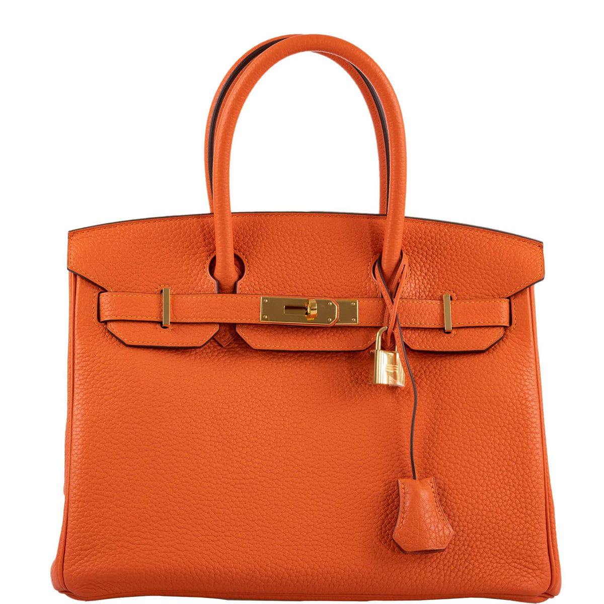 Hermes Birkin 30 Feu Togo Gold Hardware Hermes