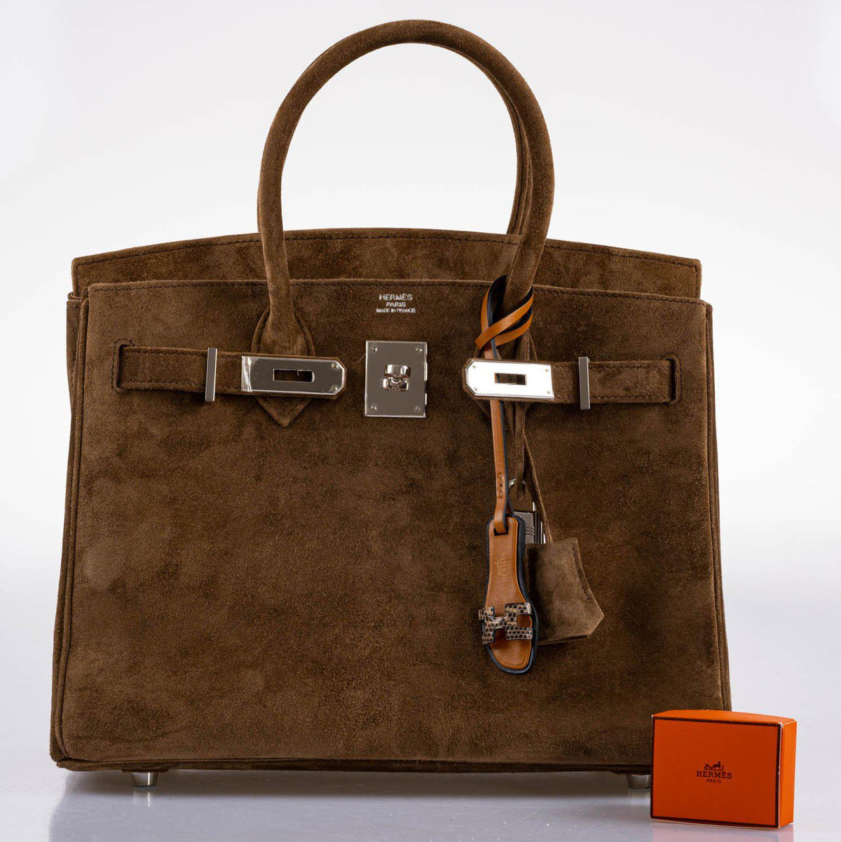 Hermes Birkin 30 Gold Veau Doblis Suede Palladium Hardware Hermes