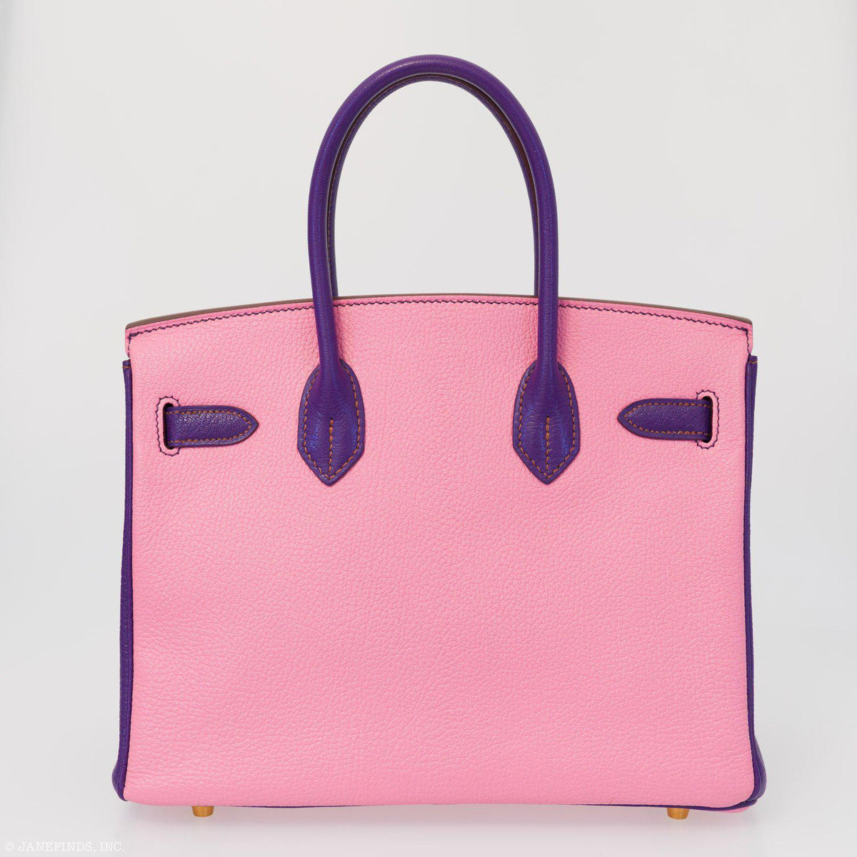 Hermes Birkin 30 HSS Rose Confetti & Anemone Chevre leather Brushed Gold Hardware Hermes