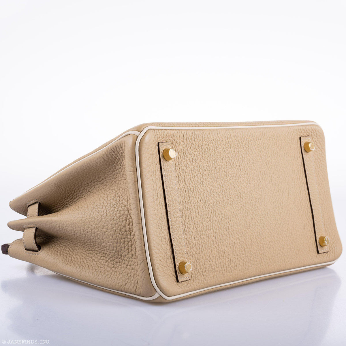 Hermes Birkin 30 HSS Trench & Craie Piping Togo Brushed Gold Hardware Hermes