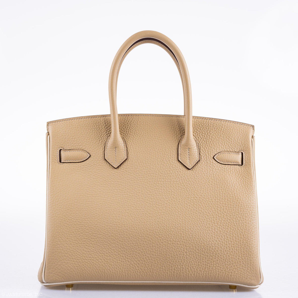 Hermes Birkin 30 HSS Trench & Craie Piping Togo Brushed Gold Hardware Hermes