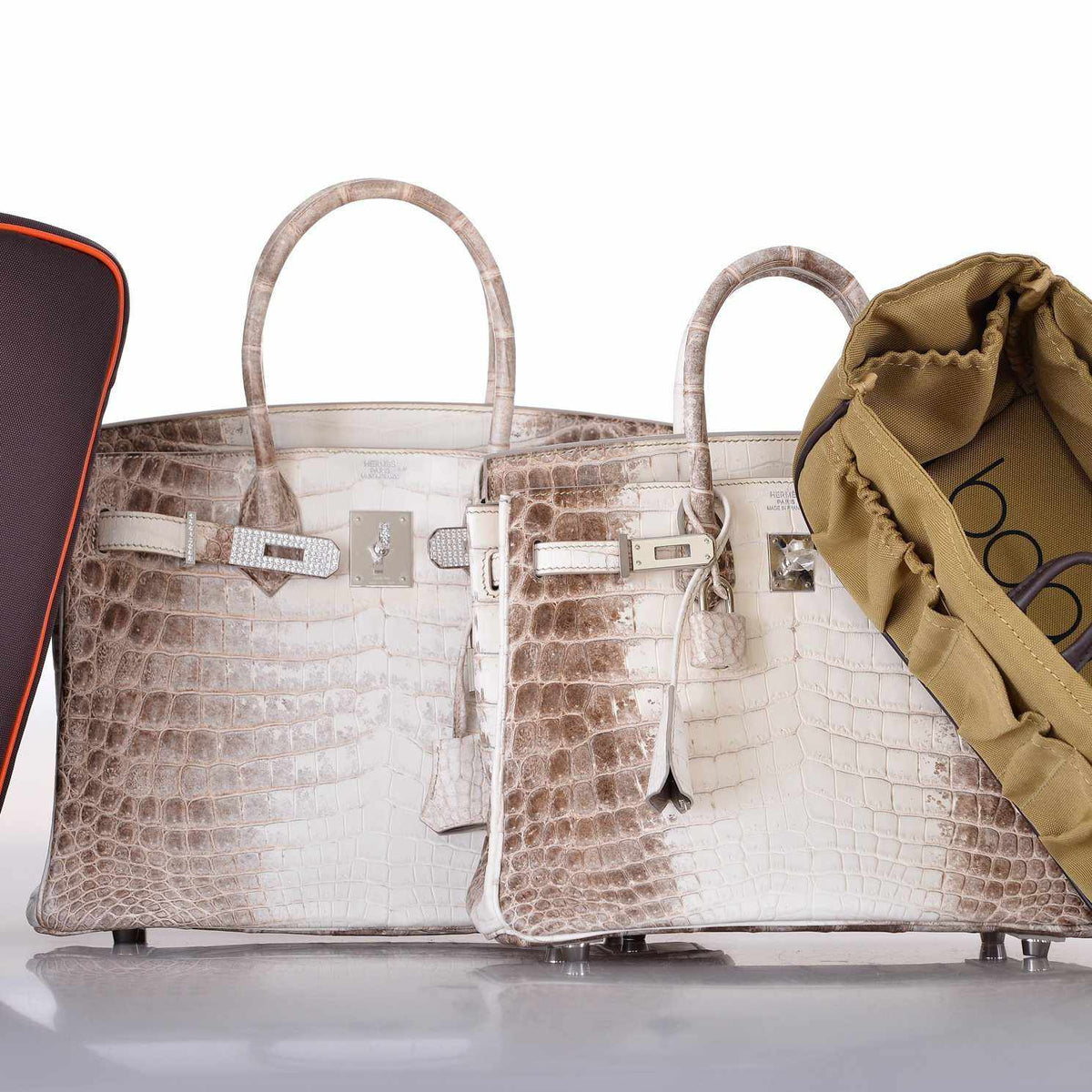Hermes Birkin 30 Matte Himalayan Niloticus Crocodile with Diamonds & White Gold Hardware Hermes