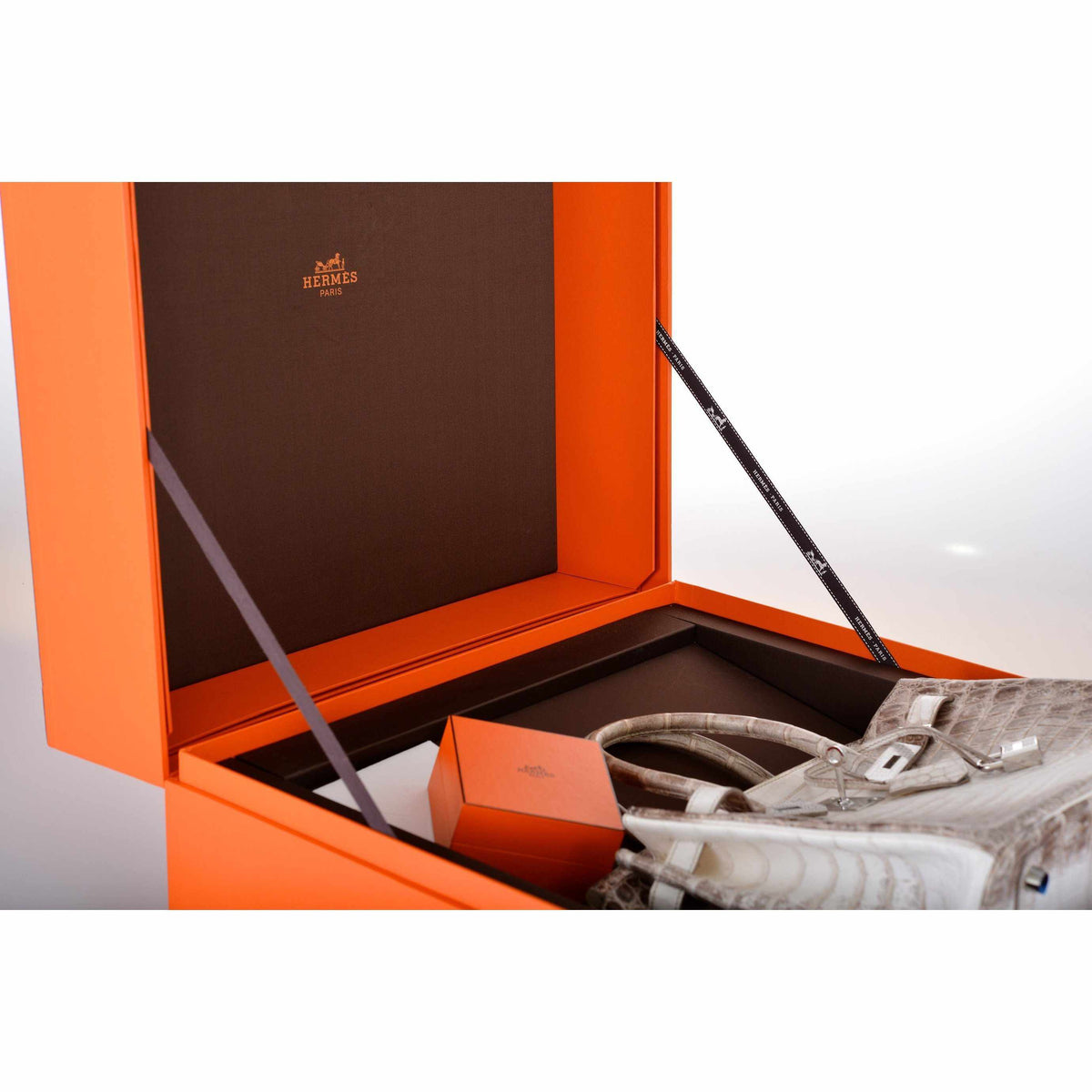Hermes Birkin 30 Matte Himalayan Niloticus Crocodile with Diamonds & White Gold Hardware Hermes