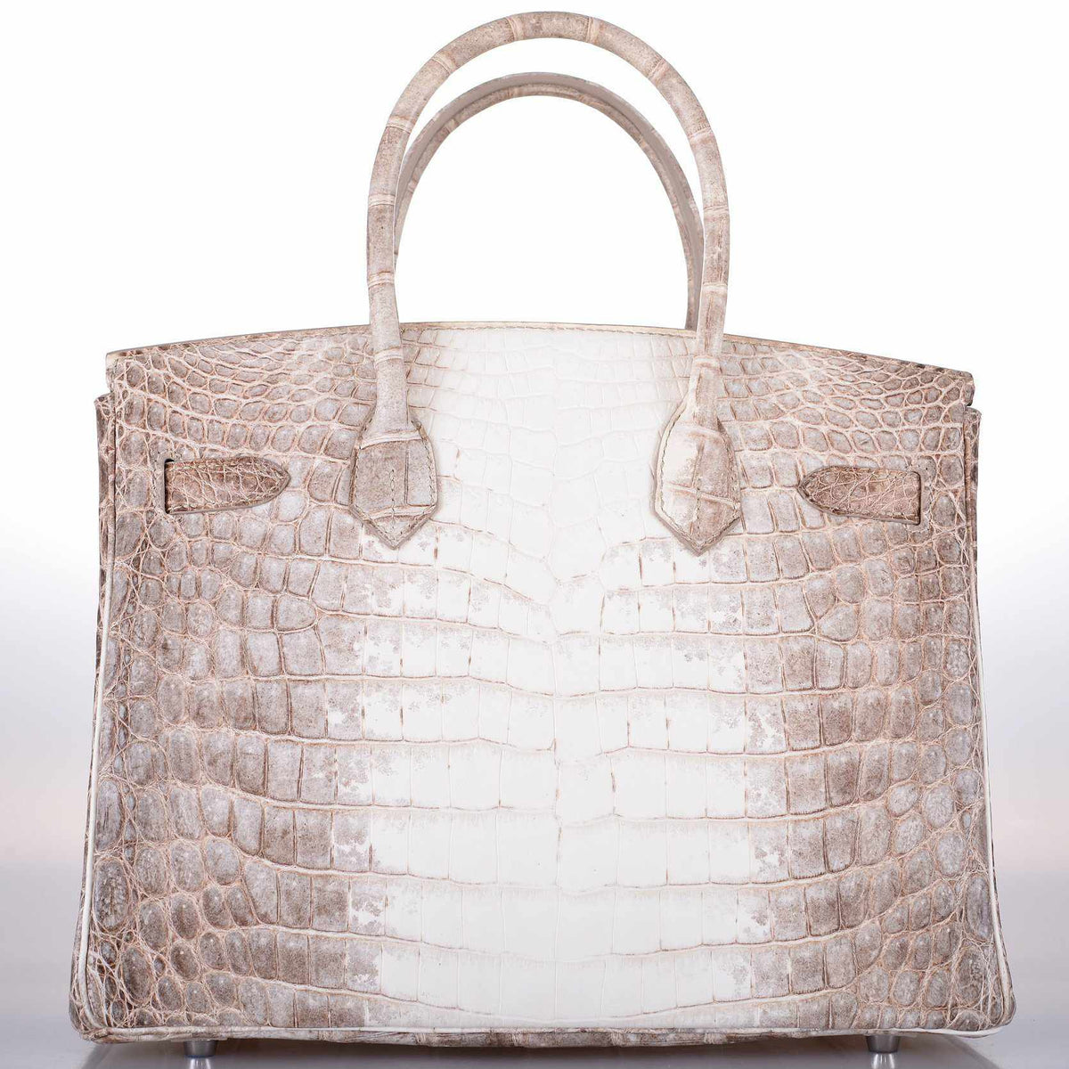 Hermes Birkin 30 Matte Himalayan Niloticus Crocodile with Diamonds & White Gold Hardware Hermes