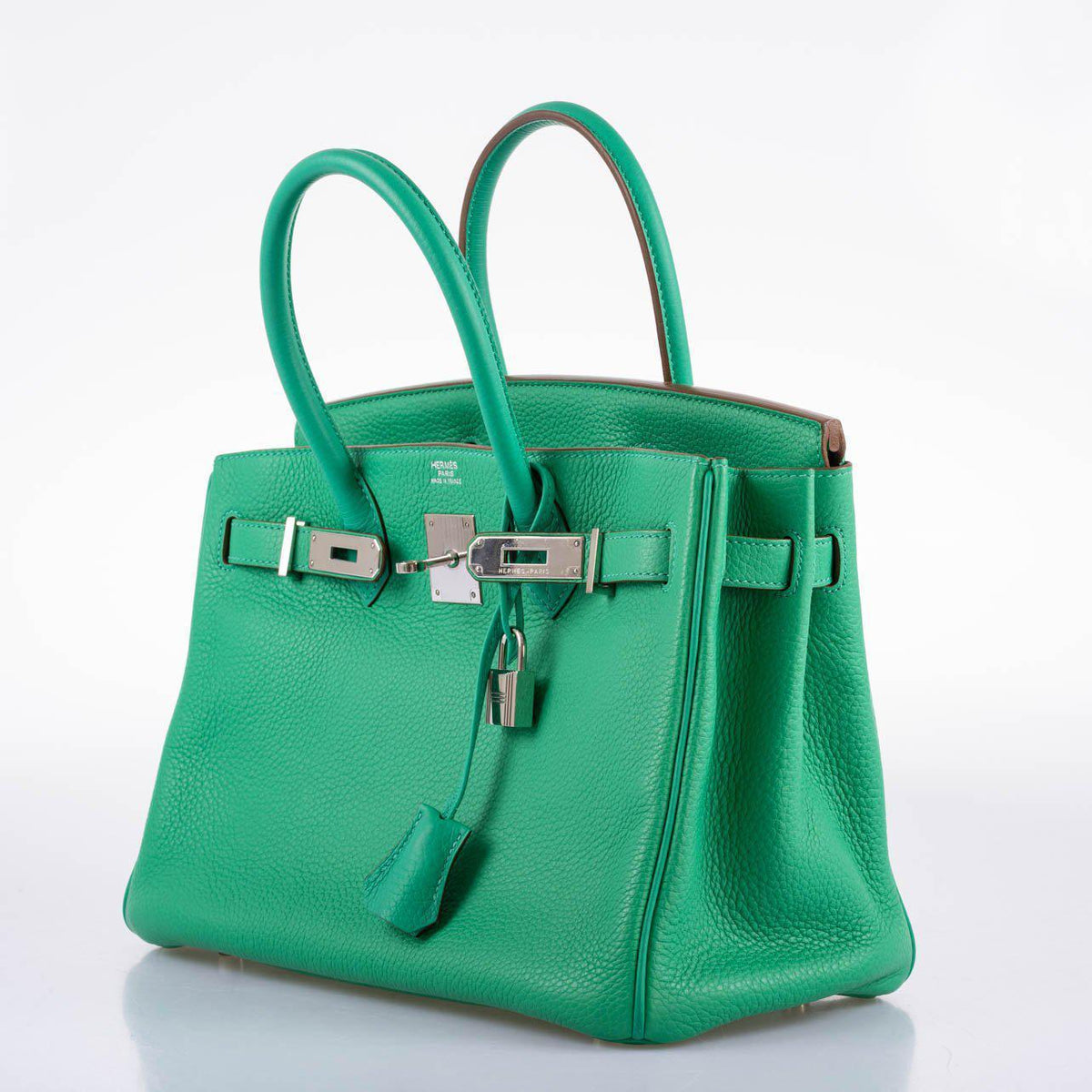 Hermes Birkin 30 Menthe Clemence with Palladium Hardware Hermes