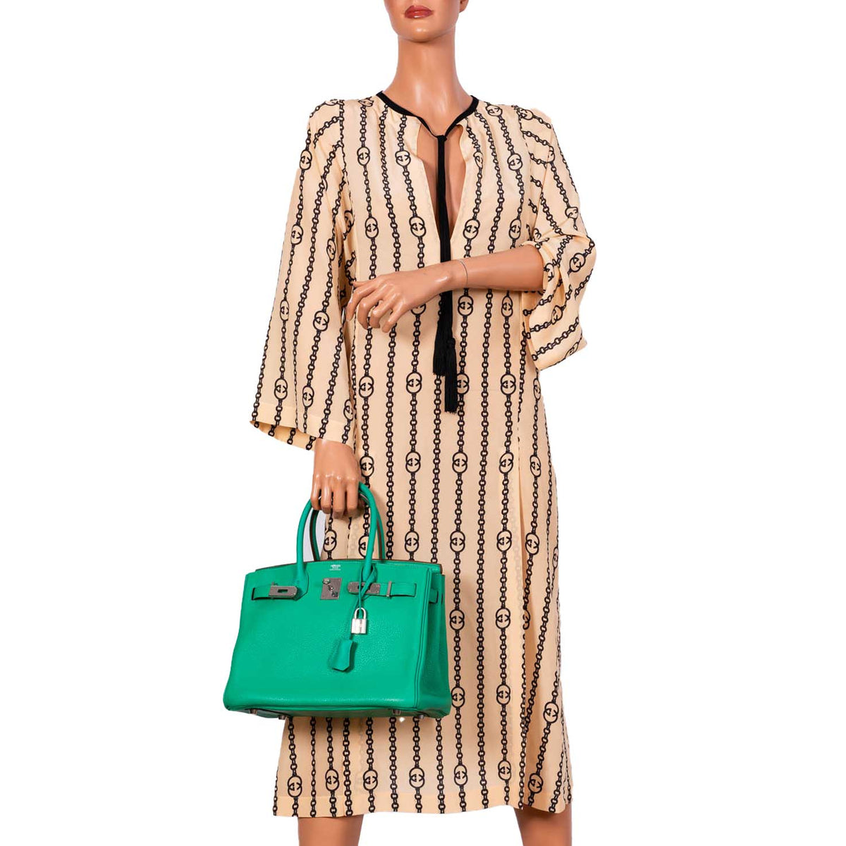 Hermes Birkin 30 Menthe Clemence with Palladium Hardware Hermes