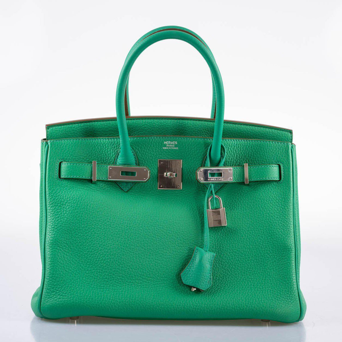 Hermes Birkin 30 Menthe Clemence with Palladium Hardware Hermes