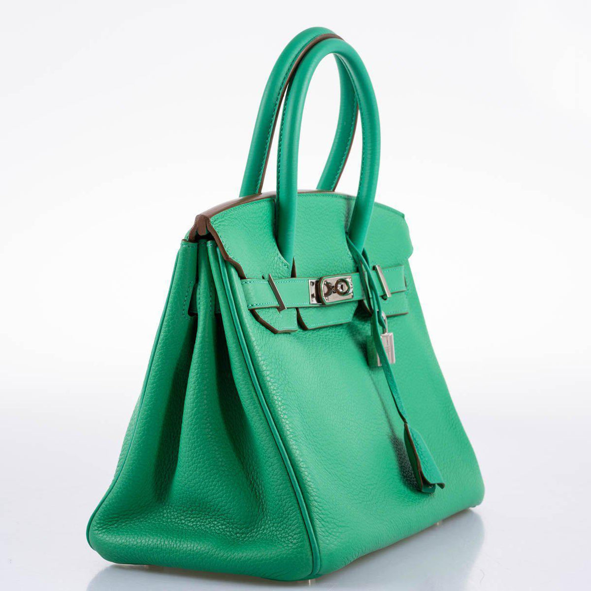 Hermes Birkin 30 Menthe Clemence with Palladium Hardware Hermes