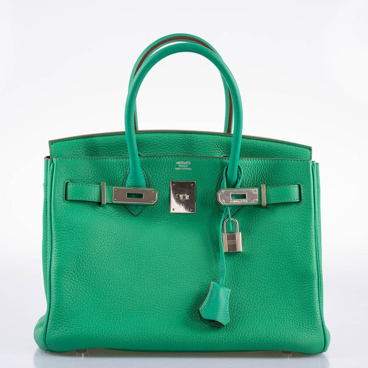 Hermes Birkin 30 Menthe Clemence with Palladium Hardware Hermes