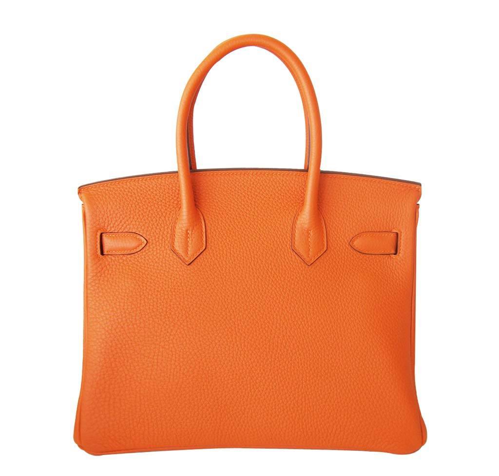 Hermès Birkin 30 Bag Orange Togo Leather BagAg