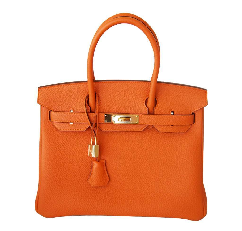Hermès Birkin 30 Bag Orange Togo Leather BagAg