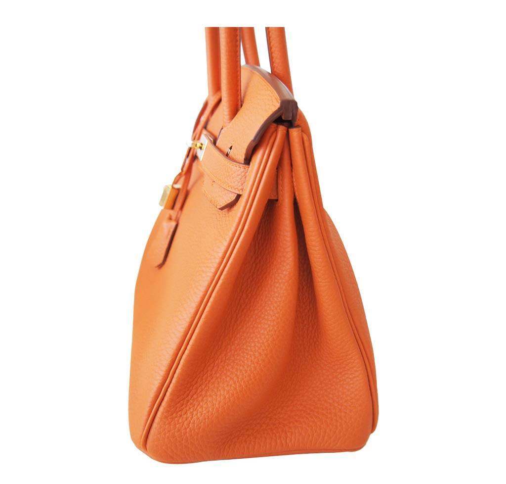 Hermès Birkin 30 Bag Orange Togo Leather BagAg