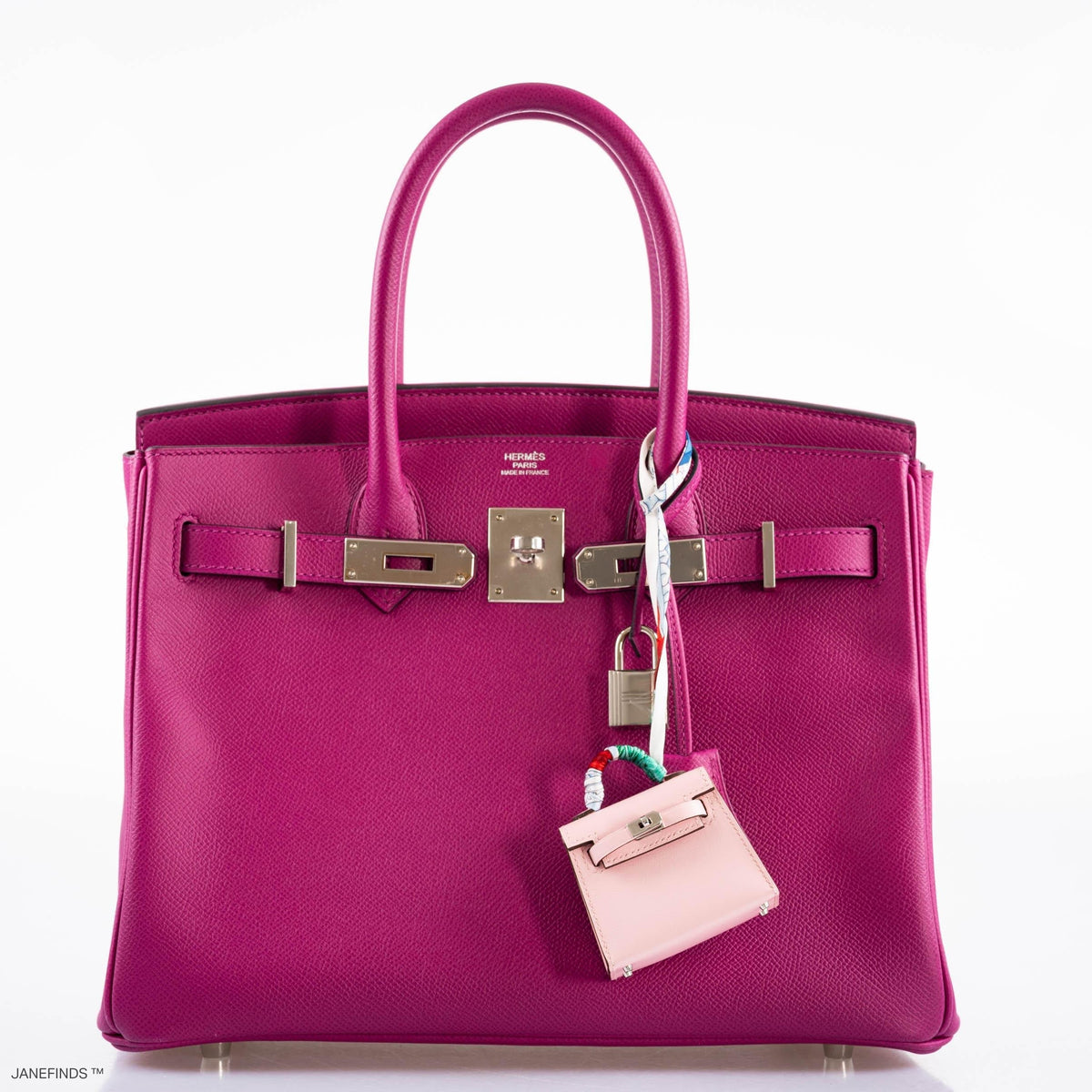 Hermes Birkin 30 Rose Pourpre Epsom with Palladium Hardware Hermes