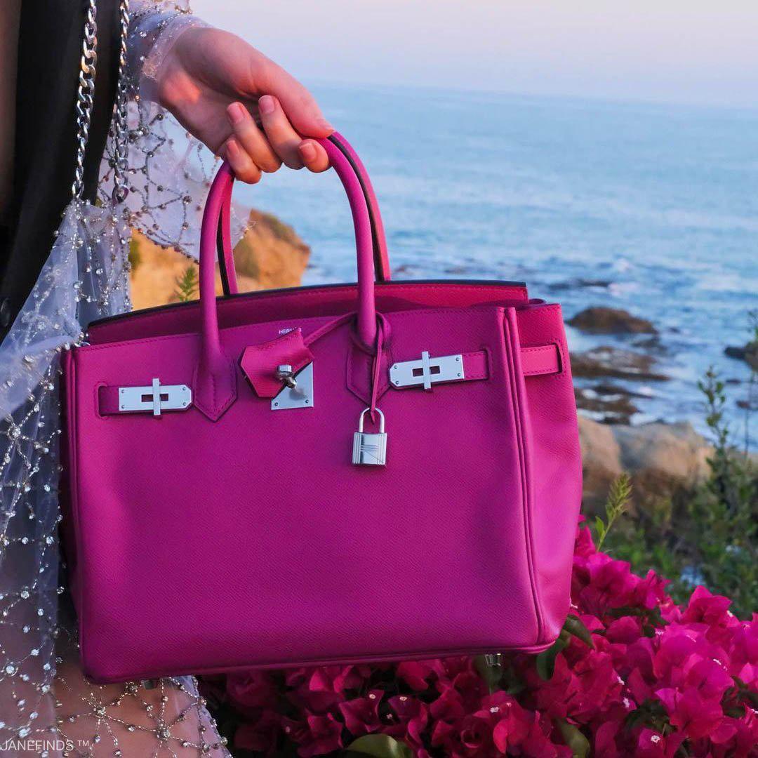 Hermes Birkin 30 Rose Pourpre Epsom with Palladium Hardware Hermes