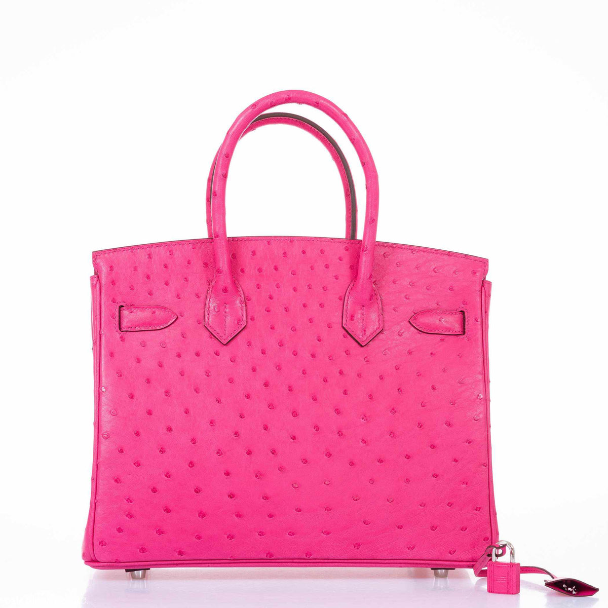 Hermes Birkin 30 Rose Tyrien Ostrich Palladium Hardware Hermes