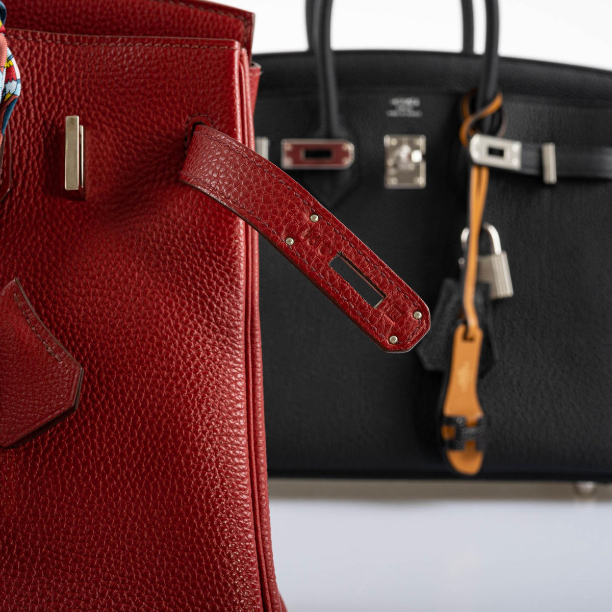 Hermes Birkin 30 Rouge Garance Togo with Palladium Hardware Hermes