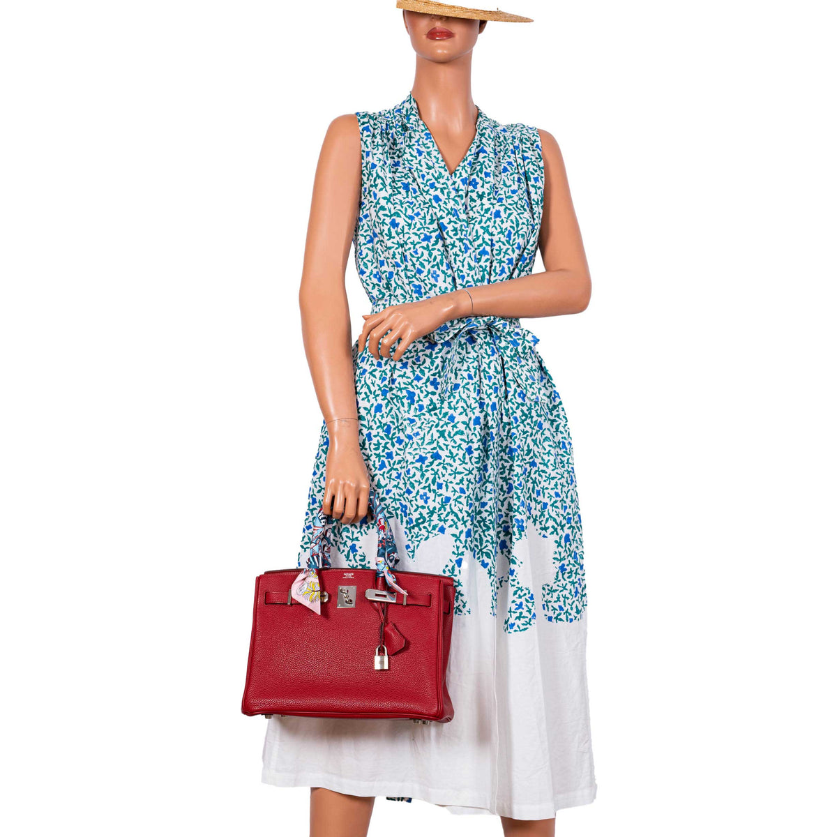 Hermes Birkin 30 Rouge Garance Togo with Palladium Hardware Hermes