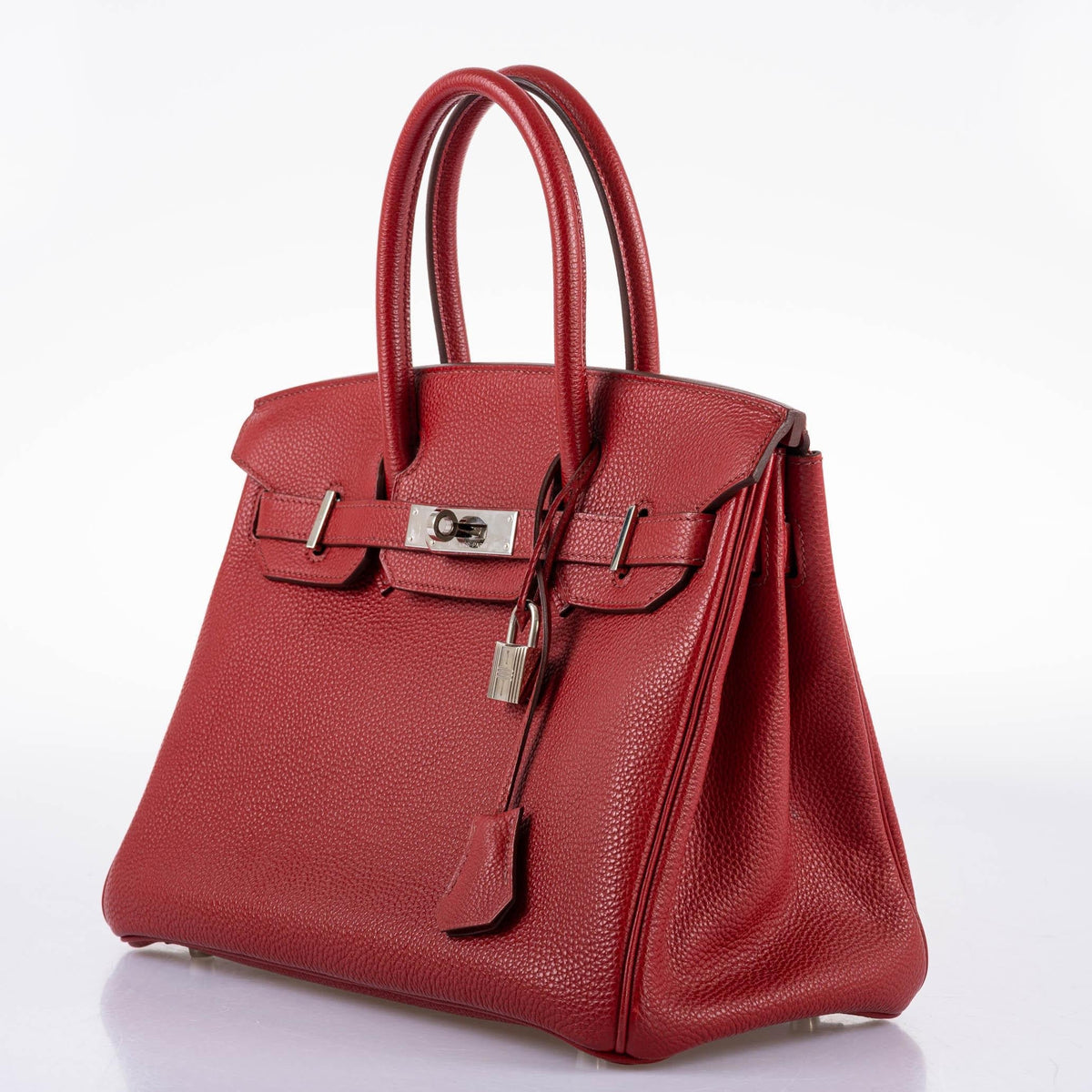 Hermes Birkin 30 Rouge Garance Togo with Palladium Hardware Hermes