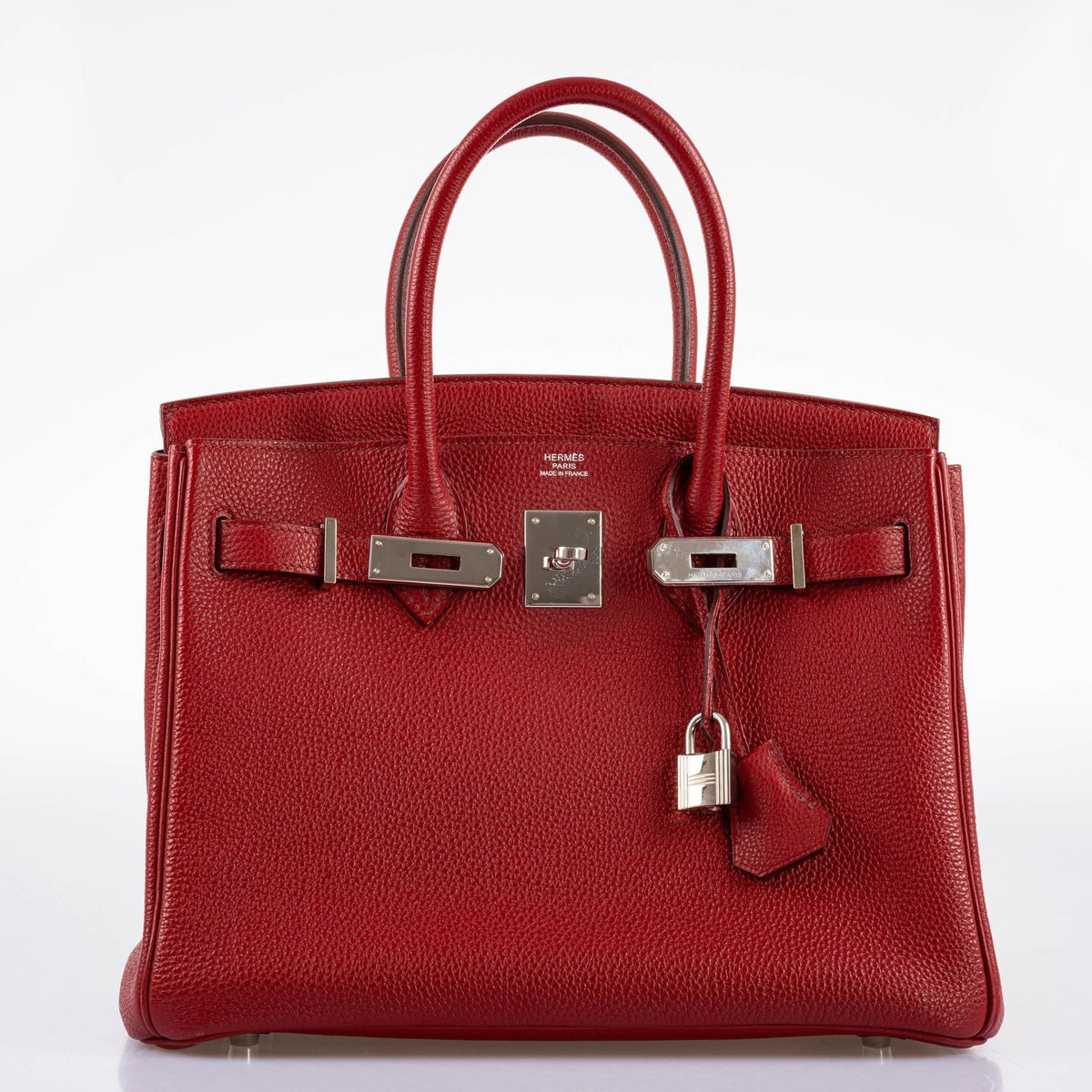 Hermes Birkin 30 Rouge Garance Togo with Palladium Hardware Hermes
