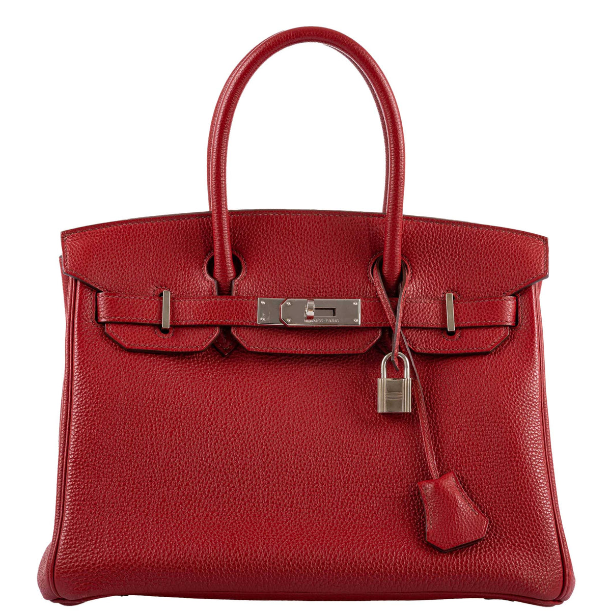 Hermes Birkin 30 Rouge Garance Togo with Palladium Hardware Hermes