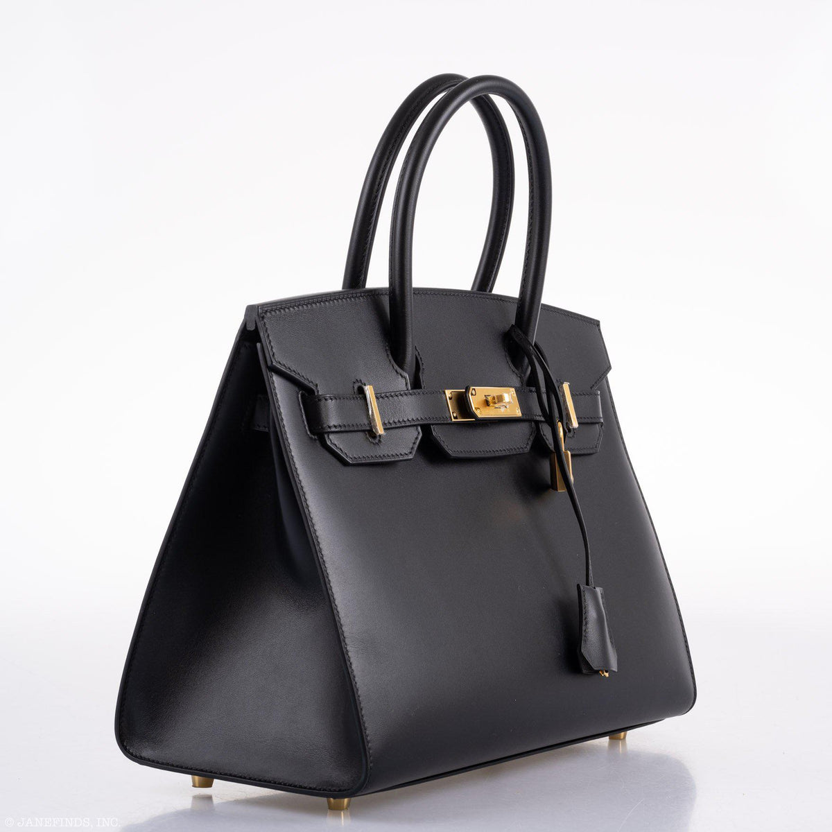 Hermes Birkin 30 Sellier Black Veau Monsieur Leather Gold Hardware Hermes