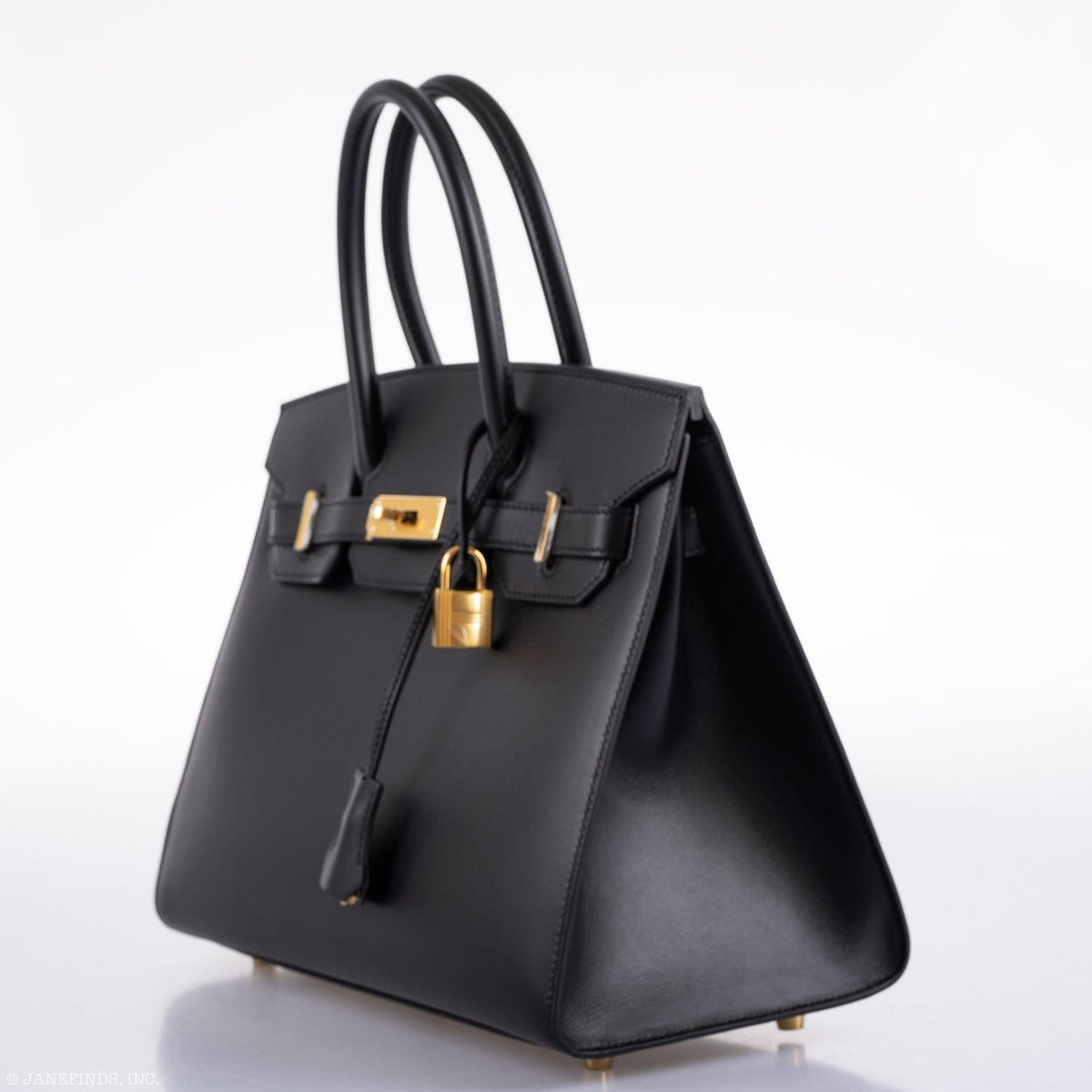 Hermes Birkin 30 Sellier Black Veau Monsieur Leather Gold Hardware Hermes