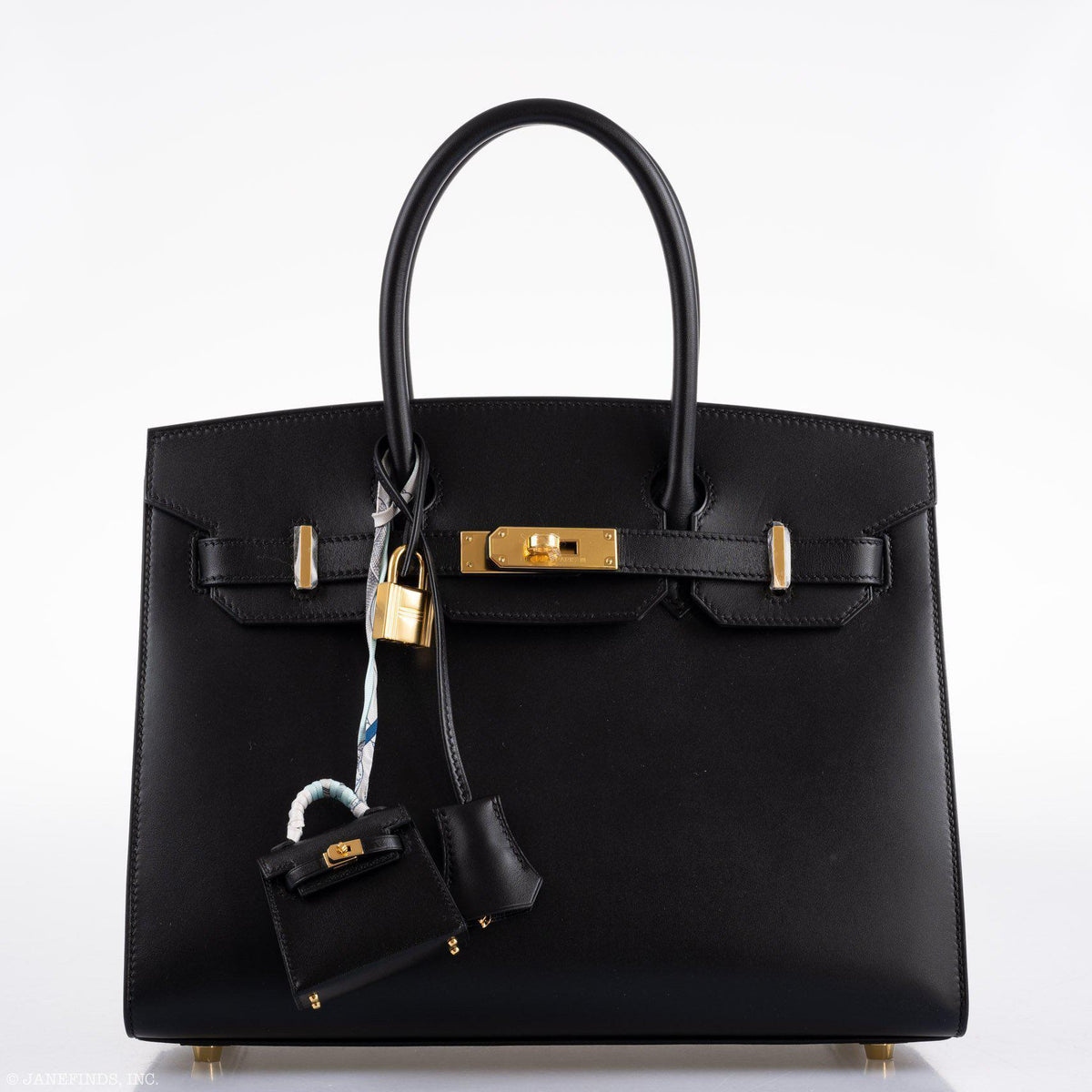 Hermes Birkin 30 Sellier Black Veau Monsieur Leather Gold Hardware Hermes