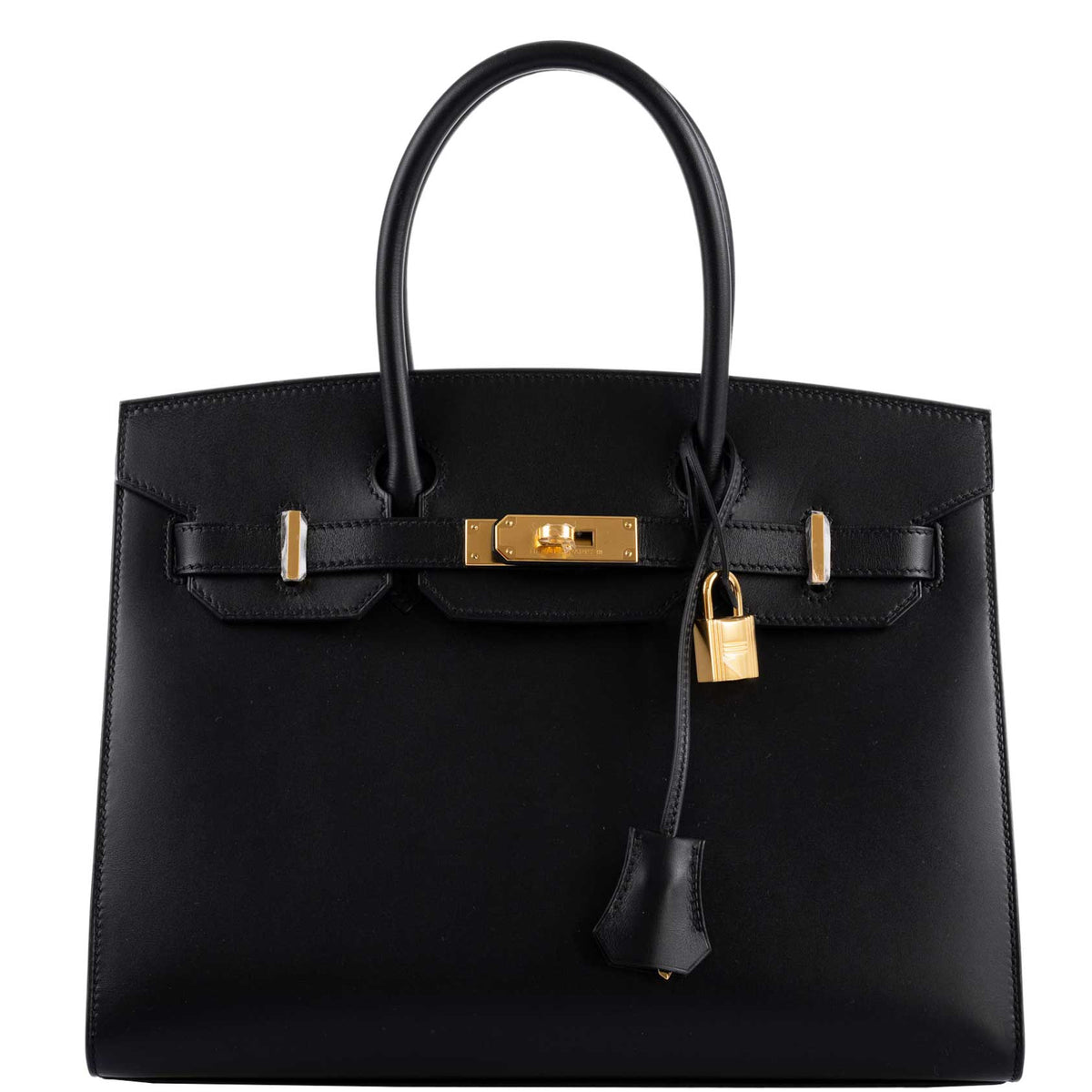Hermes Birkin 30 Sellier Black Veau Monsieur Leather Gold Hardware Hermes