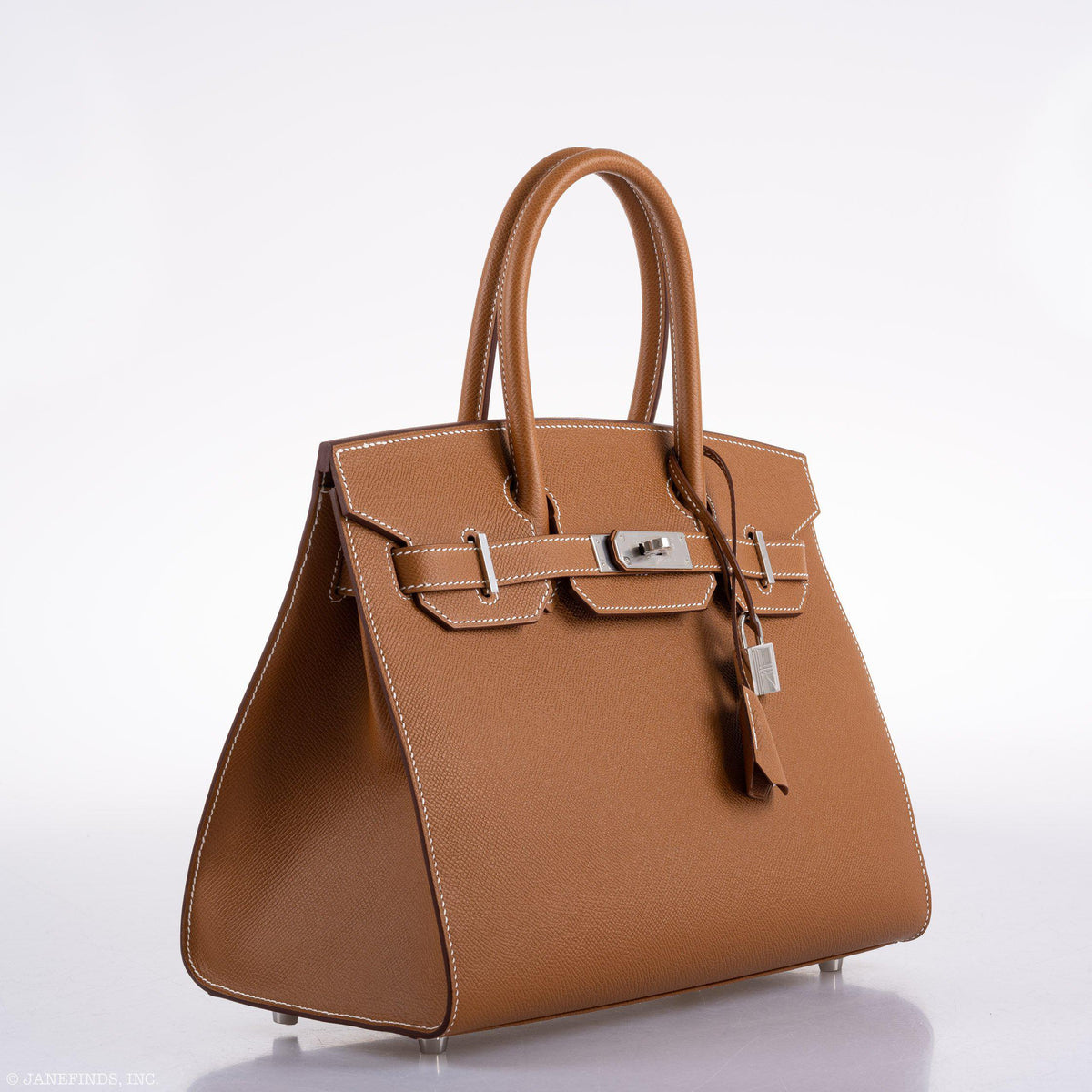 Hermes Birkin 30 Sellier Gold Madame Grain leather Palladium Hardware Hermes