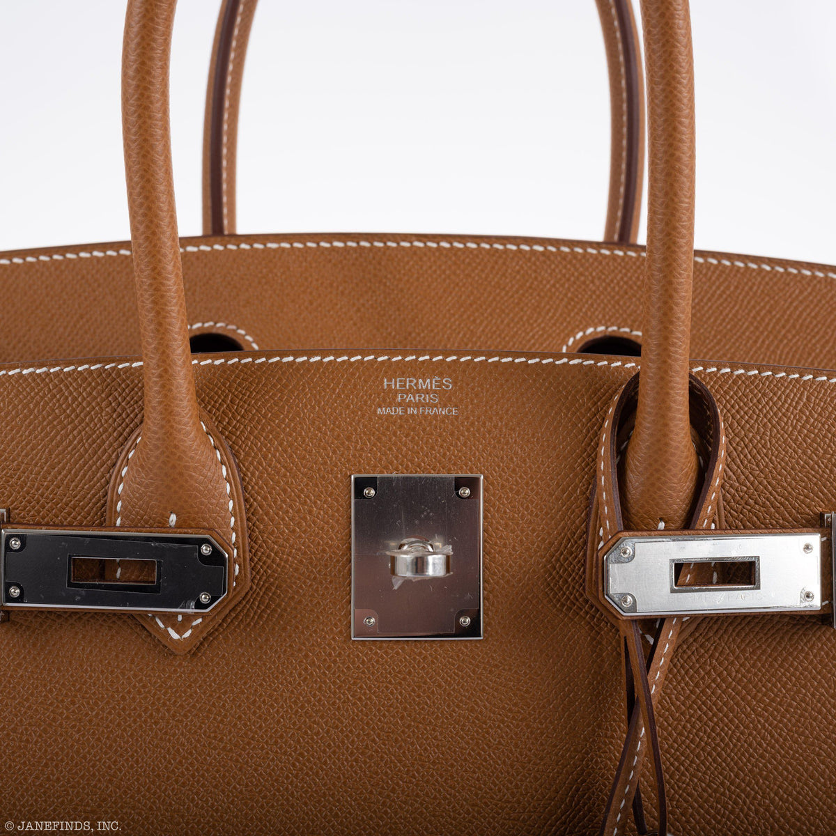 Hermes Birkin 30 Sellier Gold Madame Grain leather Palladium Hardware Hermes