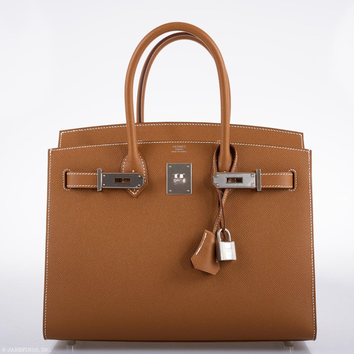 Hermes Birkin 30 Sellier Gold Madame Grain leather Palladium Hardware Hermes