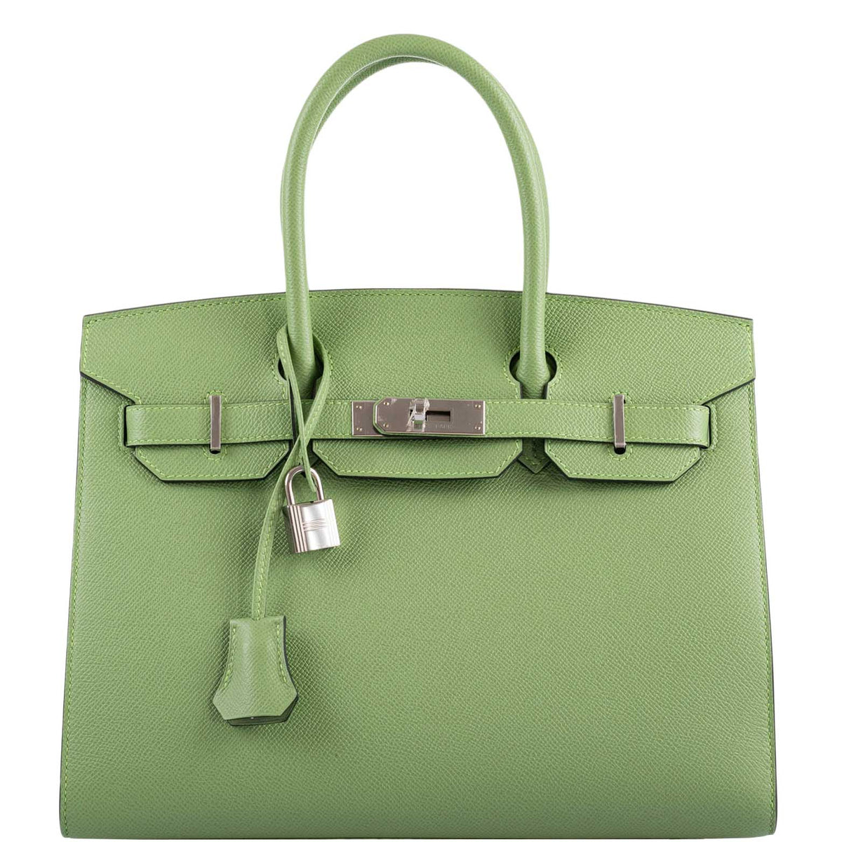 Hermes Birkin 30 Sellier Vert Criquet Madame Grain Palladium Hardware Hermes